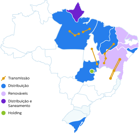 Mapa de atuação do Grupo Equatoiral